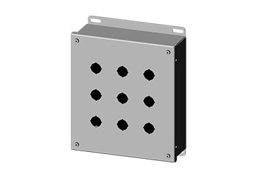 Saginaw Enclosures: Pushbutton Enclosure for 22.5mm Pushbuttons - SCE-9PBGX