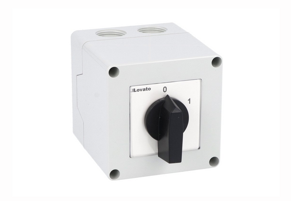 Lovato Electric: Enclosed rotary cam switch 7GN series, ON-OFF switch 3 poles 25A - 7GN2510P