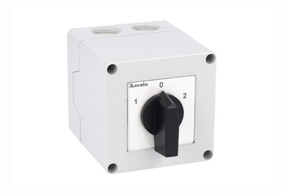 Lovato Electric: Enclosed rotary cam switch 7GN series, changeover switch 3 poles 25A - 7GN2553P