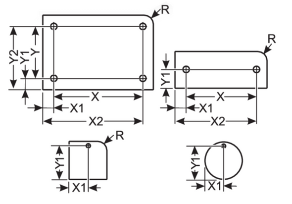 Murrplastik - ALU/K° 50x15 R2 HF, 2x3.5MM Aluminum anodized Labeling Material - 8606126001