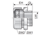 Murrplastik - EH-EMV Pg 21 Metal Conduit Fitting - 83521016 (MOQ 10 pcs)