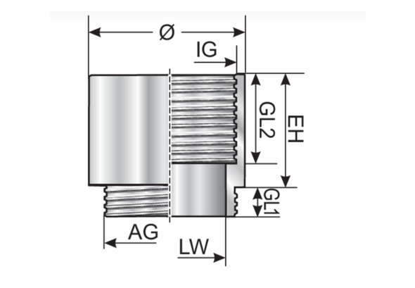 Murrplastik - EG Pg11/13.5 Metal Extension- 83721816 (MOQ 100 pcs)