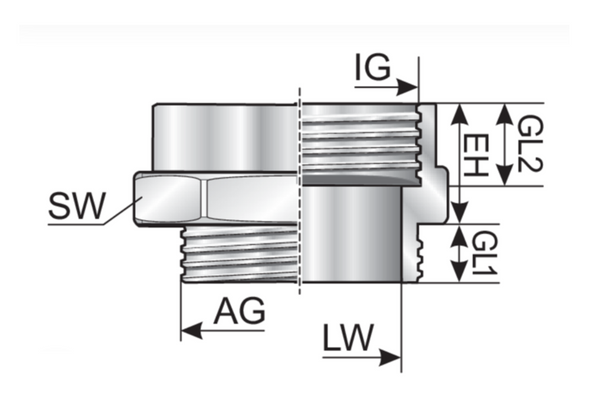 Murrplastik - EG Pg21/29 Metal Extension- 83721824 (MOQ 50 pcs)