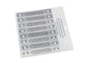 Stainless steel labels for cable designation