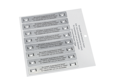Murrplastik - ESK 100x9 Cable Designation on stainless steel - 8605190003