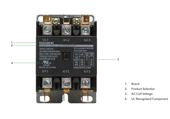 Screw Definite Purpose Contactor diagram