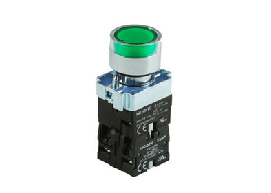 illuminated green pushbutton