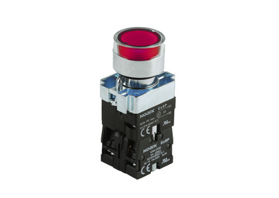 illuminated red pushbutton