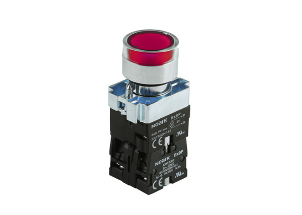 illuminated red pushbutton