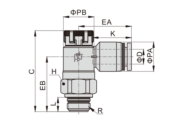 Airtac GPTL: Pneumatic Speed Controller - GPTL603BD (MOQ 10 pcs)