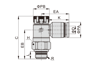 Airtac GPTL: Pneumatic Speed Controller - GPTL804AD (MOQ 10 pcs)
