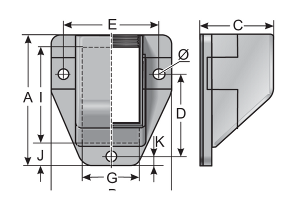 Murrplastik- KFW-36 Gray Bulkhead Fitting - 83561618 (MOQ 10 pcs)