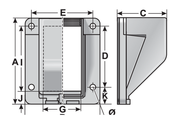 Murrplastik - KFW-M50x1.5 Gray Bulkhead Fitting - 83562420 (MOQ 10 pcs)