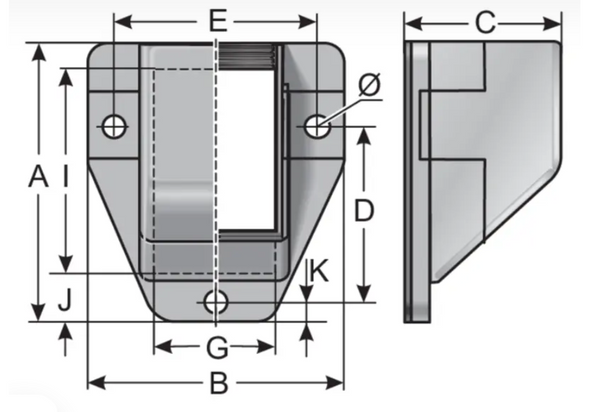 Murrplastik- KFW/D-29 Gray Bulkhead Fitting - 83561816 (MOQ 10 pcs)