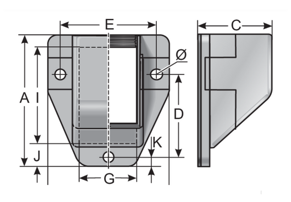 Murrplastik - KFW/X M25/P21 Gray Bulkhead Fitting - 83562614 (MOQ 10 pcs)