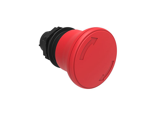 Lovato Electric: Red 40mm Mushroom Pushbutton, Turn to Release - LPCB6344