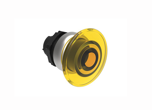 Lovato Electric: Illuminated Mushroom Pushbutton, Momentary Yellow 40mm - LPCBL6145