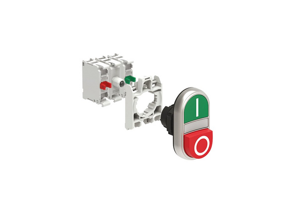 Lovato Electric: Double-Touch Push Button, Spring Return, 1 Flush/1 Extended - LPCBL7223K11PB