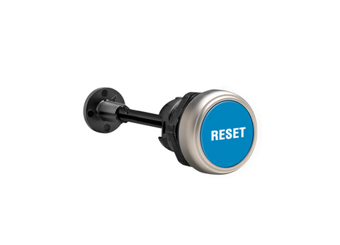 thumbnail interactive-video image 1 of LPCR1002 Mechanical Reset Button - 22mm Flush Mount Spring Return Switch, Black 1 of 4