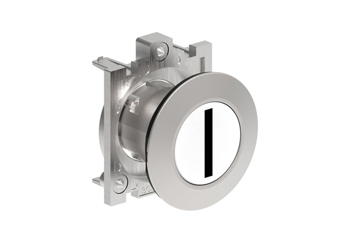 Lovato Electric: Push Button, Spring Return, Flush, White with Symbol ...