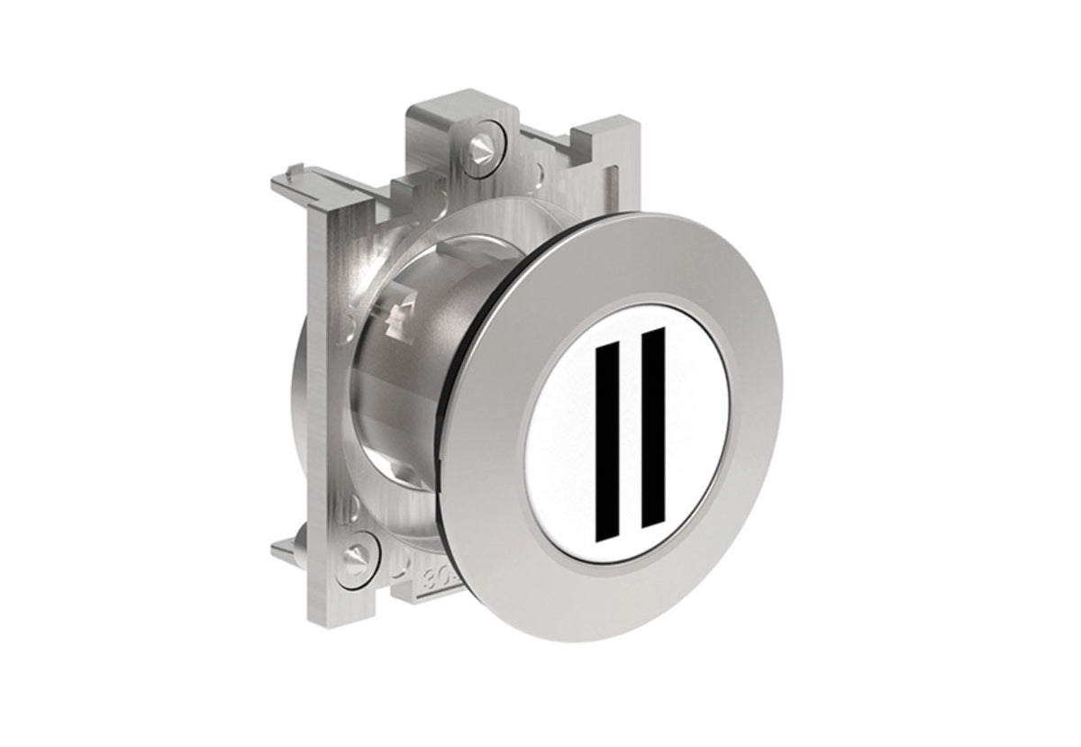 Lovato Electric: Push Button, Spring Return, Flush, White with Symbol ...