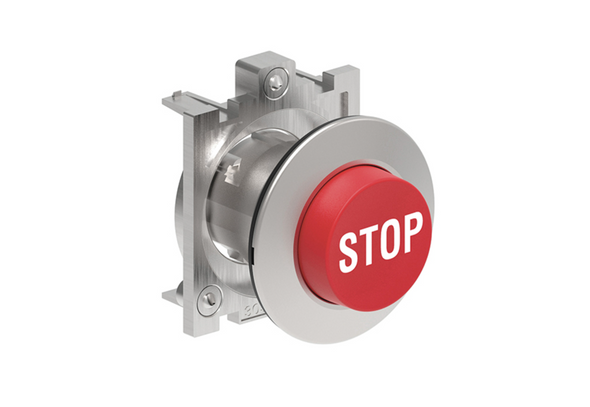 Lovato Electric: Push Button, Spring Return, Extended, Red with STOP - LPFB2134