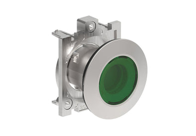 green illuminated flush pushbutton
