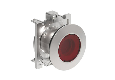 Red illuminated flush pushbutton