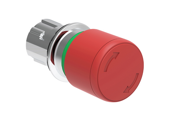 Lovato Electric: Pushbutton actuator Mushroom Turn to release Red - LPSB6634