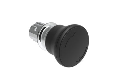 Lovato Electric: Black 40mm Mushroom Pushbutton actuator, Turn to release- LPSB6642