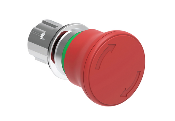 Lovato Electric: Pushbutton actuator Mushroom Turn to release Red - LPSB6644