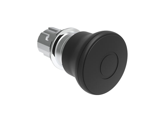 Lovato Electric: Black 40mm Mushroom Pushbutton actuator, Pull to release - LPSB6742