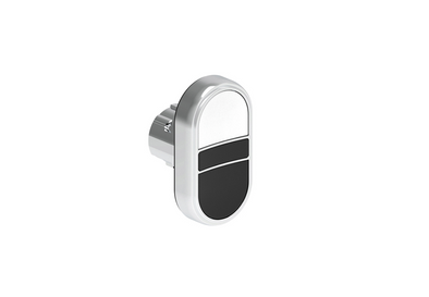 Lovato Electric: Double-Touch Push Button, Flush, White/Black - LPSB7114