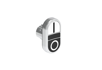 Lovato Electric: Double-Touch Push Button, Flush, White-I/Black-O - LPSB7124