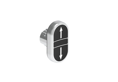 Lovato Electric: Double-Touch Push Button, Flush, Black↑/Black↓ - LPSB7191