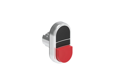 Lovato Electric: Double-Touch Push Button, Flush-Extended, Black/Red - LPSB7212