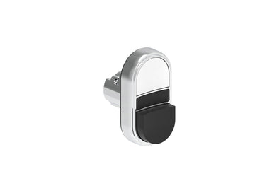 Double-Touch Push Button, Flush-Extended, White/Black