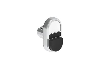Lovato Electric: Double-Touch Push Button, Flush-Extended, White/Black - LPSB7214