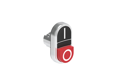 Lovato Electric: Double-Touch Push Button, Flush Black I-Extended Red O - LPSB7222