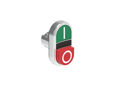 Lovato Electric: Double-Touch Push Button, Flush Green I-Extended Red O - LPSB7223