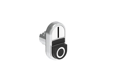 double touch flush/extended pushbutton with I/O symbols