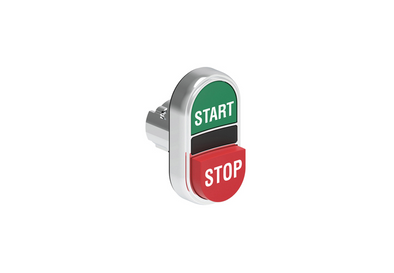 Lovato Electric: Double-Touch Push Button, Flush Green Start-Extended Red Stop - LPSB7233