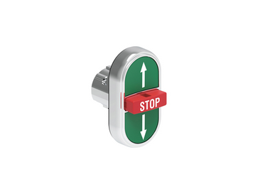 Lovato Electric: Triple-Touch Push Button, 2 Flush Green ↑↓/ 1 Extended Red Stop - LPSB7355