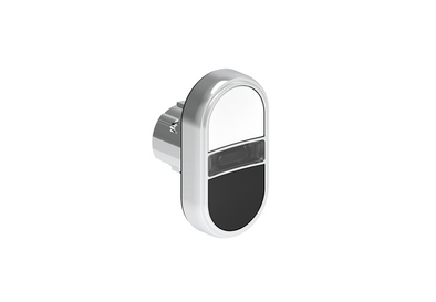 Lovato Electric: Double-Touch Illuminated Push Button, Flush, White/Black - LPSBL7114