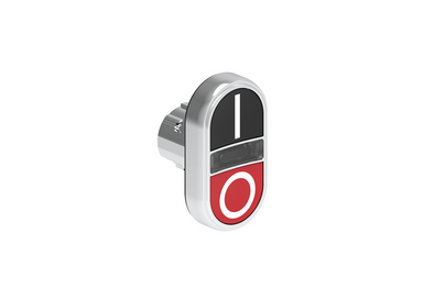 Lovato Electric: Double-Touch Illuminated Push Button, Flush, Black-I/Red-O - LPSBL7122
