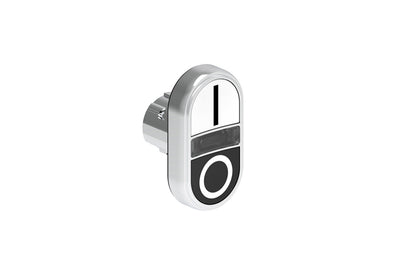 Double touch flush illuminated I/O pushbutton