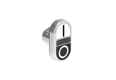 Lovato Electric: Double-Touch Illuminated Push Button, Flush, White-I/Black-O - LPSBL7124
