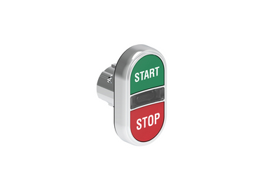 Lovato Electric: Double-Touch Illuminated Push Button, Flush, Green-Start/Red-Stop - LPSBL7133