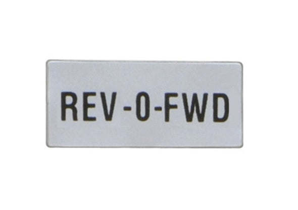Lovato Electric: Label for selector switches "REV-0-FWD" - LPXAGB216
