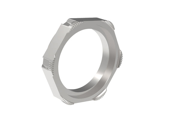 Metallic threaded ring